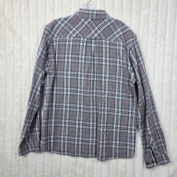 CARBON2COBALT Shirt Men's Gray Plaid Check Button Up Shirt Size M - Picture 6 of 10